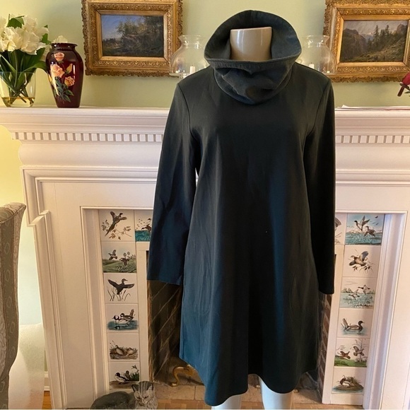 Lush two-tone tunic dress from Purejill size medium petite—warm, and snuggly. - Picture 9 of 10